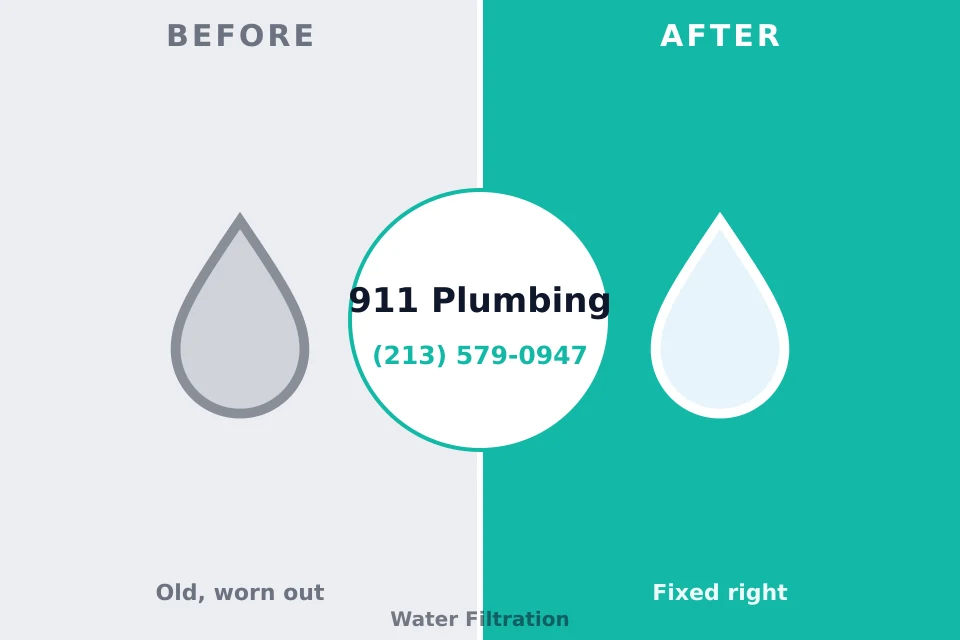 Before and after: plumbing repair Detroit Beach, MI